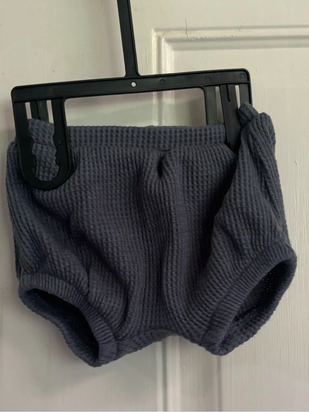 NB Little Planet solid Coastal Blue Waffle sleeveless Henley Knit Shorts Set